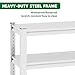 JHshop White Aquarium Stand for 40-75 Gallon Fish Tank: Tank Stand Table for Aquarium kit - Metal Fish Stand Cabinet with Storage, Adjustable 3-Tier Fish Tank Rack Shelf 31.5 