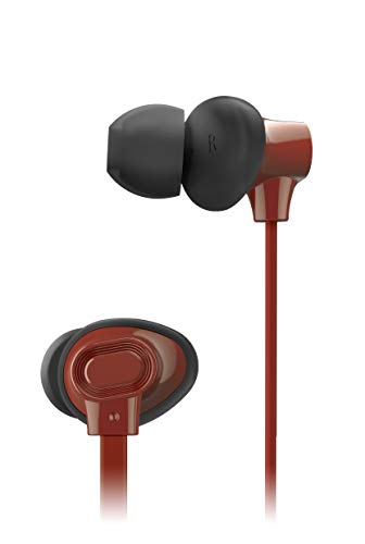 Image of Panasonic RP-TCM130GER Wired in Ear Earphone with Mic (Red)