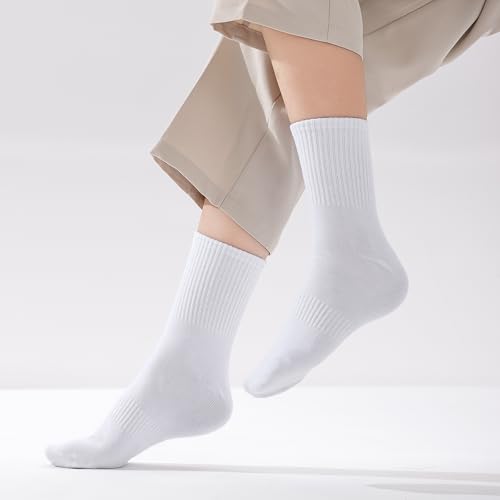 Image of 10 Pairs Thin Cotton Crew Athletic Socks Sports Gym Running Hiking Calf Socks for Women