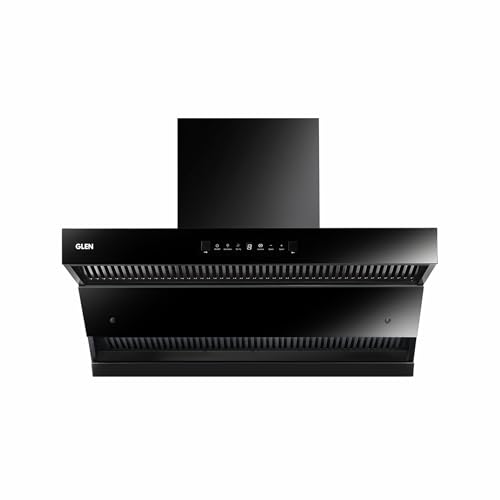 Image of Glen Auto Clean Chimney with Double Draft Suction and Heat Sensor, BLDC Motor 75cm 1600 m3 /h - Black (CH 6076 HSR DC AC)