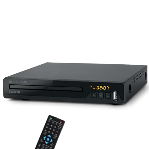 Muse M-55 DV Full HD DVD-Player, kompatibel mit DVD+R/RW, CD, CD-R/RW, MP3-, JPEG- und Xvid-Wiedergabe, LED Display, HDMI & USB-Anschluss, Fernbedienung inklusive