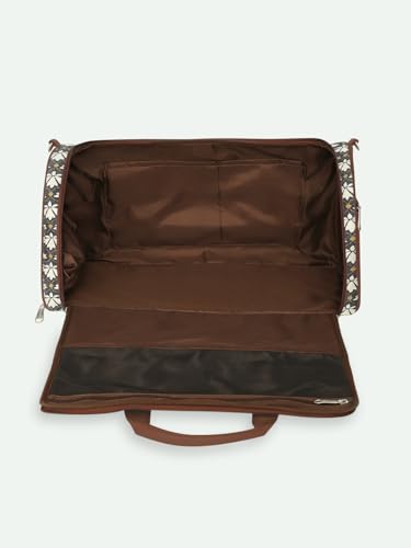 Image of Zouk Weekender Duffle Bag | Perfect 3 Day Trip Duffle for 10 Clothes | Lightweight Foldable Cabin Bag for Men & Women | Full Access Opening, Shoe Pocket & Trolley Sleeve | BidriKaiser