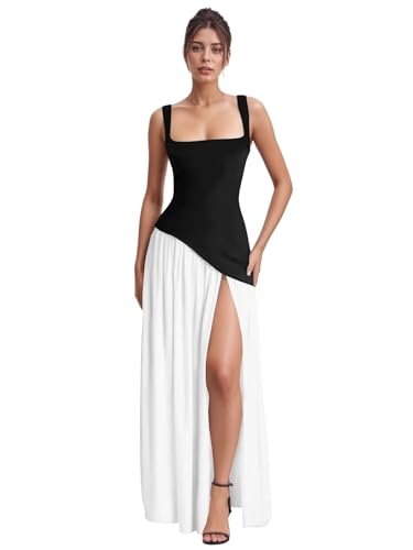 Women's Long Bridesmaid Dresses with Slit 2025 Square Neck Mermaid Formal Wedding Party Gown