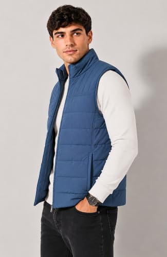Image of SANE ORIGINALS Men's Sleeveless Puffer Jacket for Men, Water-Resistant Lightweight Winter Vest