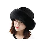 ▶【High quality materials】Womens winter hat knitted mink real fur hats selected fabric,comfortable and smooth mink hair,Warm woven interior,The inside of the hat is warm and comfortable.