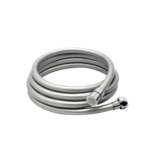 Image of MHS Premium Health Faucet Hose Pipe - Flexible Gray PVC Tube for Bathroom Hand Shower & Faucet | Durable & Leak-Proof | Heavy Duty Brass Fittings | Made in India (1 Meter)