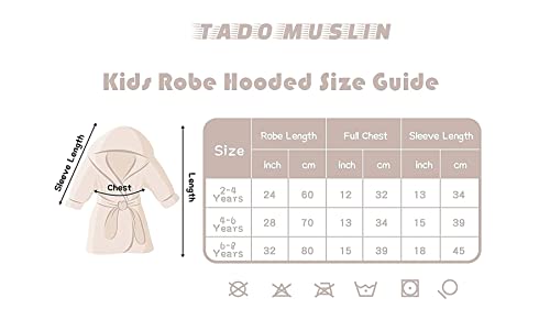 Tado Muslin KHAKI2-4T Toddler Bathrobe, Lightweight Cover-Up thumb #6