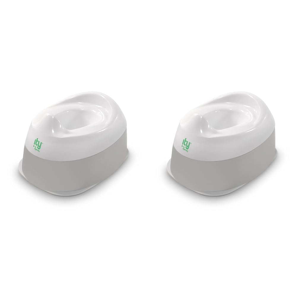 Ingenuity : ity by Ingenuity Ready Set Go Potty, Removable Bowl, Non-Skid Bottom, Wide Stable Base, Age 18 Months & Up, White & Grey (Pack of 2)