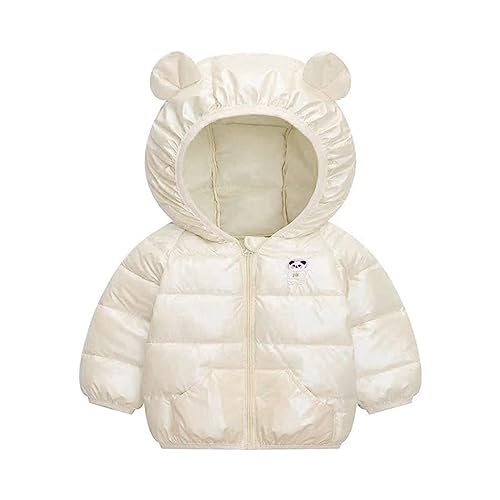 Toddler Boys Girls Winter Windproof Cartoon Panda Prints Bear Ears Hooded Coat Jacket Jacket Lightweight Coat Clothing3