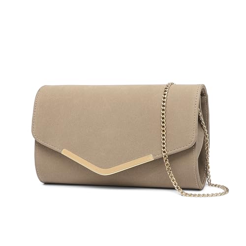 Miss Lulu Bolso Mujer Bandolera Pequeño, Clutch para Fiesta - Ideal para Fiestas y Movilidad Diaria - Con Espacio Especial para Teléfono - Duradero y Estiloso