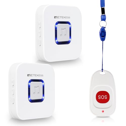 Retekess WiFi Notrufknopf Für Senioren - Wiederaufladbar Mit 2 Knöpfen