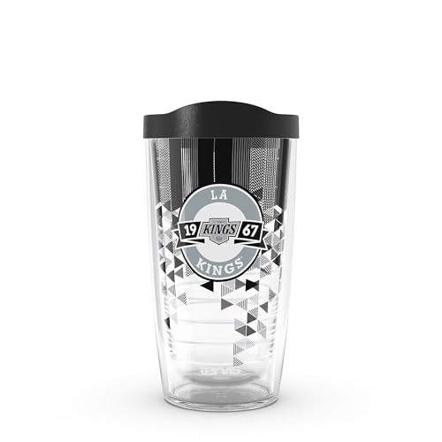 Image of Tervis Classic Tritan 16oz Tumbler with Travel Lid | NHL LA Kings - Shatter | Made in America, BPA /PFAS Free, Keeps Drinks Hot or Cold