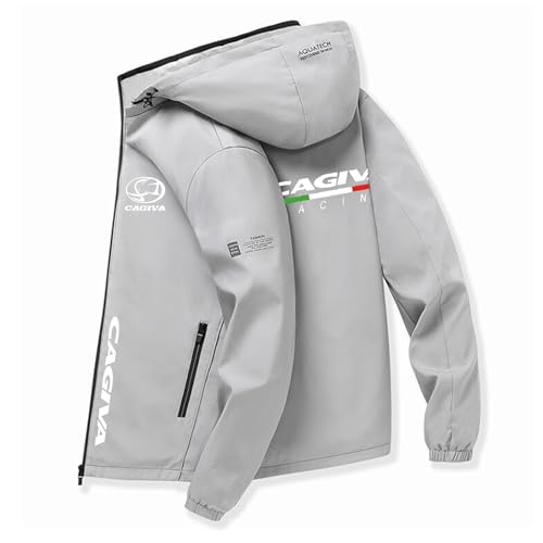 Chaqueta Impermeable Hombres Ca.giv_a, Chaqueta Cálida de Invierno, Senderismo Esquí Otoño Invierno Primavera, Ciclismo(Grey,M)