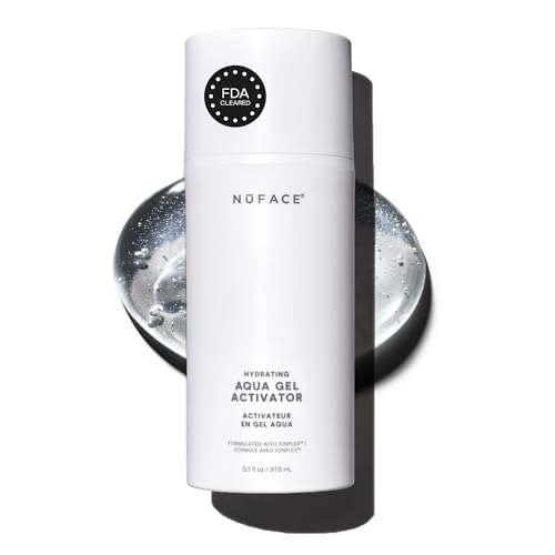 NUFACE IonPlex Aqua Gel Activator - The FDA-Cleared Un-Dupeable Microcurrent Facial Device Conductive Gel for Face & Body Devices + Hyaluronic Acid & Glycerin 24-Hour Hydration 3.3 oz