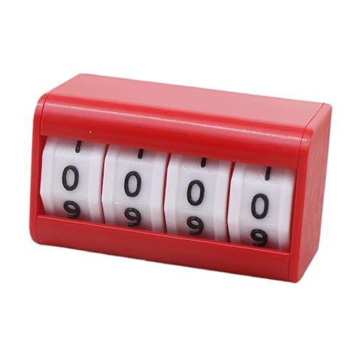 Vaveren Snooker Scoreboard Scorekeeper Versatile Portable Score Counter Score Keeper for Tennis Competition Sports Jump Rope Football, Red