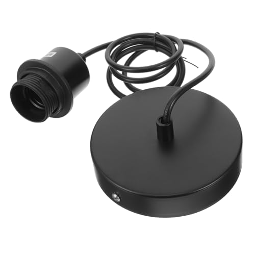 Yardenfun Douille Métallique E27 Câble 1,2 M, Support Fileté pour Luminaires Suspendus Industriels, Compatible Éclairage Led, Kit à Suspendre Plafond Polyvalent pour Salon et Salle à Manger