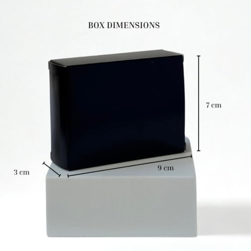 Image of Kalart Creations Foldable 300 GSM Card Paper Soap Boxes (Black, Pack of 20)