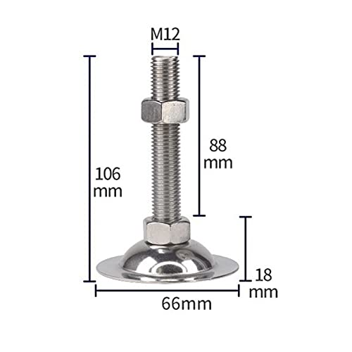 Patas niveladoras de acero inoxidable 304 para muebles y proyectos DIY 4