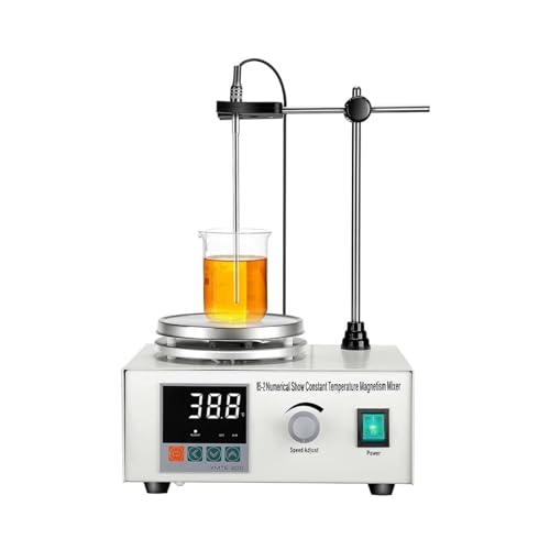 Tnamdan Agitador Magnético de laboratorio 1000ML 200W con Pantalla Digital de Temperatura y Ajuste de Velocidad Mezclador magnético con Placa calefactora y Barra agitadora magnética