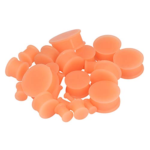 'JOYTOYOU 26Pcs Silicone Ear Gauge Plugs Stretching Kit Double Flared Flesh Tunnels Saddle Expander Set 8g to 1'''