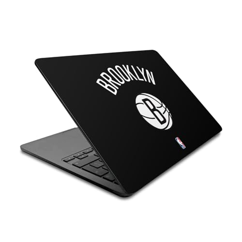 Sticker MacBook Air 13.6 Brooklyn Nets A2681 A3113 Autocollant Vinyle Noir NBA