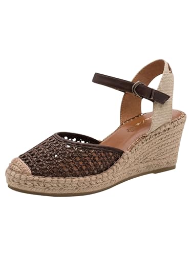 Espadrilles femme Tamaris à talon compensé brun 37 EU