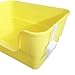 Leefasy Cat Jumbo with High Sides for Indoor Cats Cat Sand Basin Cat Bedpan Cats Litter Pan Kitten Potty Toilet, Yellow