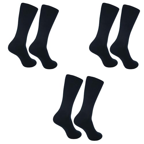 Men's Athletic Performance Crew Socks Cotton Blend|Full Length Lightweight Casual Wear Business Socks|Pack of 3
