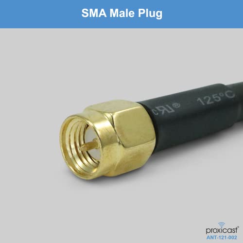 Image of Proxicast Vandal Resistant Low Profile 4G /5G Omni-Directional Screw Mount Antenna - 10 ft Coax Lead - for Cisco, Cradlepoint, Digi, Pepwave, Sierra Wireless and Others (ANT-121-002)