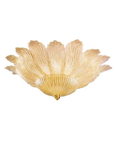 Generico Plafoniera classica in vetro di murano graniglia cristallo 5 luci DP005 per salotto, soggiono, sala da pranzo, cameretta, camera da letto.