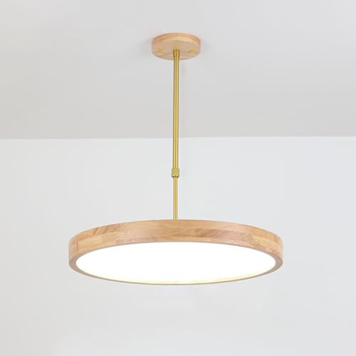 Chandelier rétractable en bois noble et acrylique ultra-mince esthétique zen