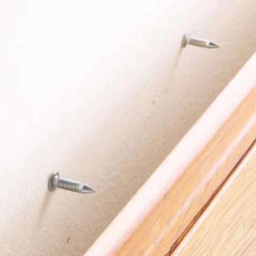 Clavos de doble cabeza para zócalo, rosca sin costura, fáciles de instalar, no se doblan para decoración interior (300 piezas) miniatura 3