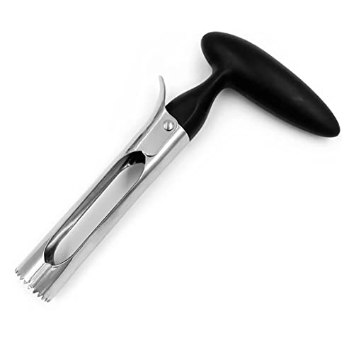 Voarge Rimozione di noccioli di mele, estrattore di semi di mele in acciaio inossidabile 304, lama in acciaio inossidabile per uso alimentare e bordo dentato (nero)