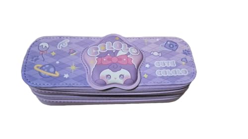 Image of Pencil Case Double Layer 3D Cute Pencil Cases Aesthetic Pencil Case for Girls Large Capacity Pen Pencil Pouch Multifunctional Stationery Organizer for School (Double Layer Cololo)