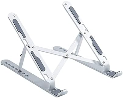 Soporte para laptop, soporte ergonómico ajustable de aluminio para laptop, soporte plegable para computadora portátil, soporte plegable para