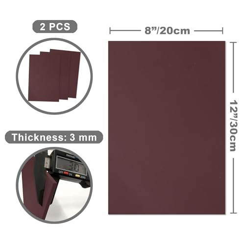 Image of Dark Coffee Opaque Brown Acrylic Sheets 1 /8 Thick, 12x8 inch, for Laser Cutting 3mm Thin Board Panel Glossy plexiglass Craftiff - Pack of 3