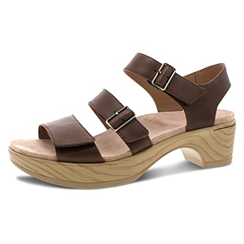 Dansko Malena Fully Adjustable Sandal for Women – Comfortable Platform Shoes with Arch Support – Versatile Casual to Dressy Footwear – Lightweight Rubber Outsole
