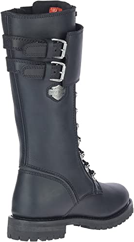 Harley-Davidson Women's Grimes 12-Inch Black Motorcycle Boots, D872053