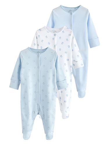 NEXT Baby Jungen 4er-Pack Schlafanzüge, Bär Blau 74-80
