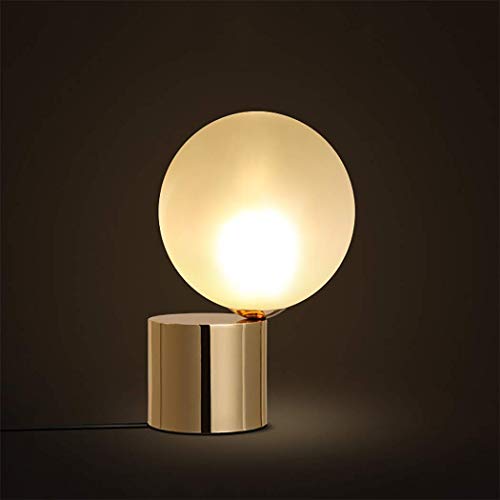 Preisvergleich Produktbild DIAOD Moderne Glaskugel Wohnzimmer Tisch Schreibtischlampe mit, Messing
