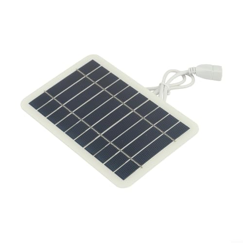 Volakebeing Panel solar portátil de 5 W y 5 V con salida USB, cargador impermeable IP65 para camping, senderismo, actividades al aire libre, cargador de batería de teléfono móvil