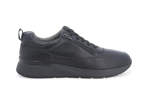 Baskets de luxe Melluso homme u55299 en cuir noir véritable 41