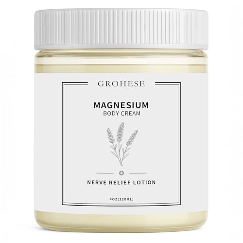 ipxkwll Neuropathy Cream – Nighttime Magnesium Cream for Feet & Hands, Nerve Relief Body Lotion with Natural Soothing Ingredients, Non-Greasy Formula, Relaxing Lavender Scent (1)