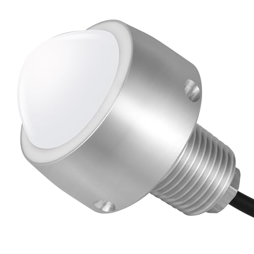 HUSUKU P2-1 White Drain Plug Lights for Boats, Underwater Boat Lights, Drain Plug LED Light, IP68 Underwater 1/2' NPT Boat Drain Plug Light, Brilliant Underwater Lighting in Minutes! (Withe)