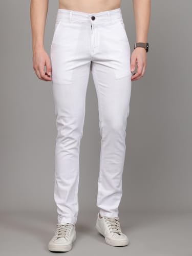 Image of Majestic Man Premium Cotton Slub Slim Fit Comfortable Solid Stylish Trousers