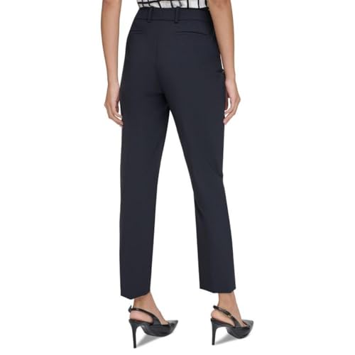 Calvin Klein Womens Straight Leg High Rise Dress Pants Navy 82