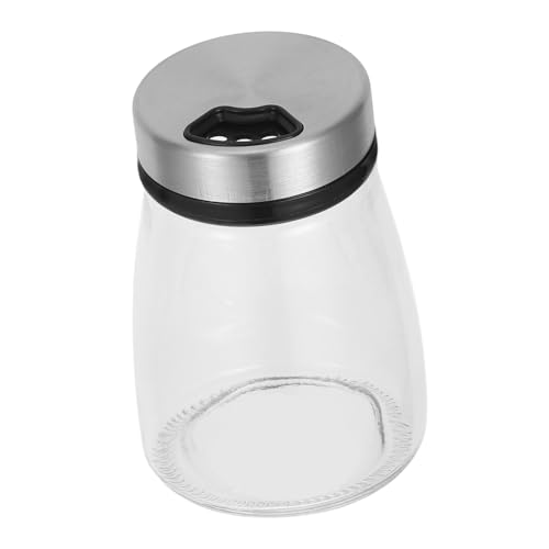 CIYODO Unique Salt Pepper Shaker Bottle Kitchen Seasoning Dispenser Glass Jar Powdered Sugar Container Heat Resistant Multifunctional Design