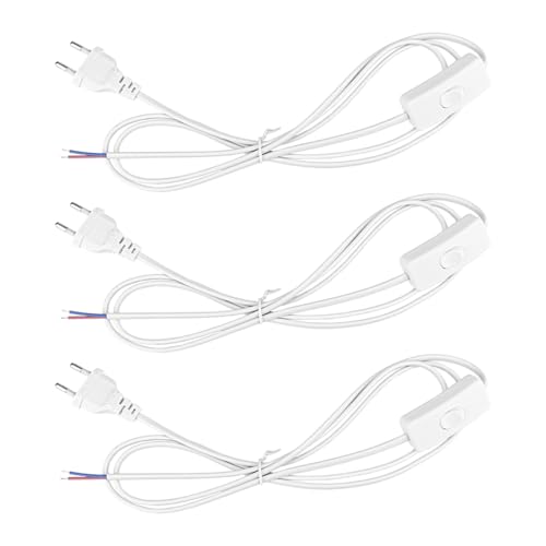 4x Kabel Mit Schalter & Euro Stecker - 180cm Für Lampen & Leuchten