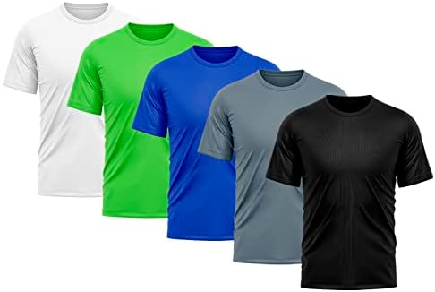 Kit 5 Camisetas Masculina Proteção Solar UV Lisa Treino Camisa