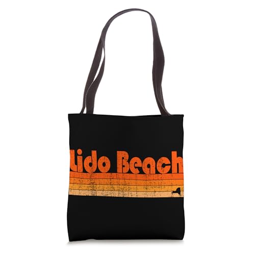 Lido Beach, New York Retro 80s Style Tote Bag